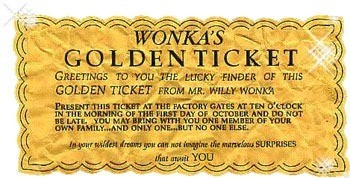 Restaurant Event Ticket - Wonka Ticket